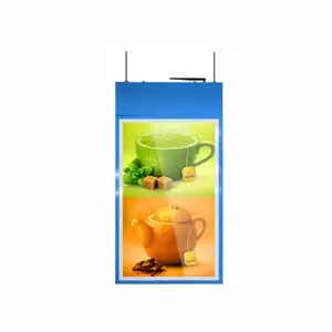 43 inch hanging double sided advertising crystal window display light box lcd screen