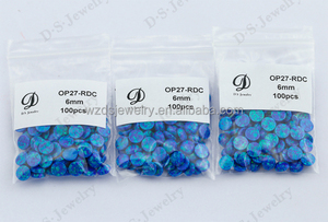 Opale di fuoco Della Pietra Preziosa, Blu Opale Perline, Rotondo Cabochon Opale Sintetico
