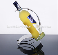 Haute qualité moderne rouge casier à vin en acier inoxydable porte-bouteille Chrome support fer bois refroidisseur affichage décor cadeau d'affaires