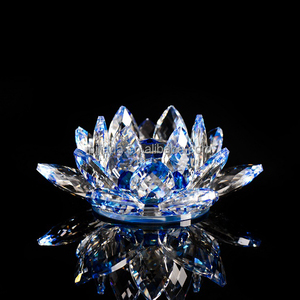 Colorful <strong>Quartz</strong> Crystal Lotus Flower Crafts Home <strong>Party</strong> Decor Ornaments Gifts Glass Paperweight Figurines Crystal Glass Lotus - Product Image 4
