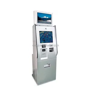 Banco externo de tela dupla, máquina de atm de banco