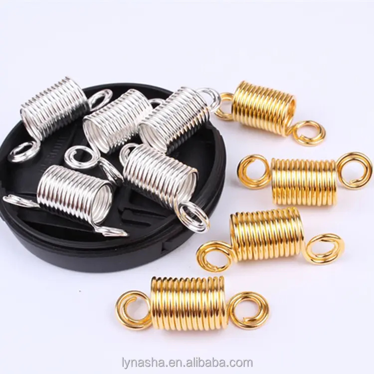 2018 Mới Vàng Và Bạc Kim Loại Mùa Xuân Ống Vòng Dreadlock Hạt Tóc Cho Dreadlocks Điều Chỉnh Tóc Bện Cuff Clip