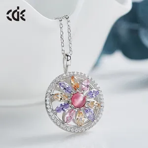 Trang Sức Bán Sỉ 925 Bạc Thiết Kế Tùy Chỉnh Vòng Cổ Đá Quý Cowrie