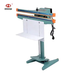 DUOQI PFS-450*2 aluminum frame instantly heat foot sealer pedal operated impulse film pe bag sealing F for medical suit