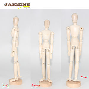 หุ่นโชว์ทำจากไม้สำหรับผู้ชายปรับขนาดได้30ซม. พร้อมขาที่เคลื่อนไหวได้ขาตั้งวิกผมสำหรับผู้ใหญ่ - Product Image 4