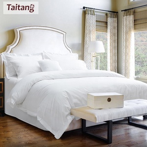 Taitang <strong>Hotel</strong> Linen Luxury <strong>Comforter</strong> Set Bedding Set <strong>Hotel</strong> 100% Cotton White <strong>Comforter</strong> Set Bedding - Product Image 1