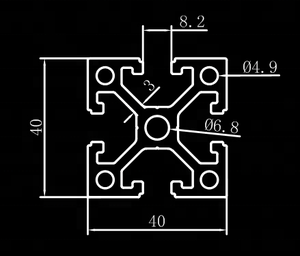 Diskon besar profil <span class=keywords><strong>Alu</strong></span> Tiongkok profil ekstrusi Aluminium 40x40 produsen kustom profil industri Aluminium - Product Image 6