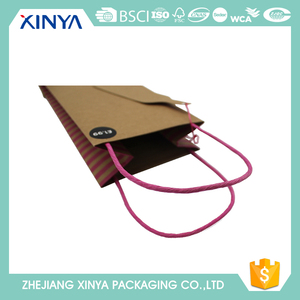 Plegable elegante sola botella de <span class=keywords><strong>vino</strong></span> marrón kraft bolsa de papel con <span class=keywords><strong>el</strong></span> logotipo impreso - Product Image 4