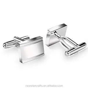 Custom logo lasered Metal alloy Cufflinks for men