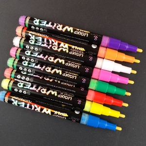 ガラスミラーチョークボードシリアルプラスチック光沢マーカー0.9-1.3極細ブラーペン先蛍光グリッターペン - Product Image 6