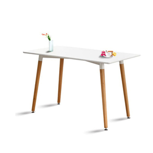 Mesa de <span class=keywords><strong>comedor</strong></span> de las piernas de madera de escritorio del rectángulo sólido del MDF de <span class=keywords><strong>4</strong></span> plazas vendedor caliente - Product Image 6