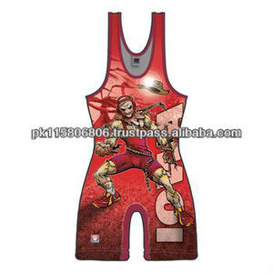 Trajes de Lucha Sublimados con Nombre Personalizado | |   Corte Automatizado de Números y Diseños - Product Image 1
