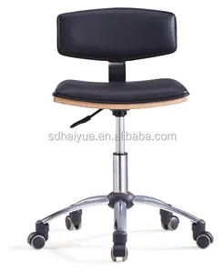 胶合板弯曲木椅办公室旋转打字椅HY5011-1
