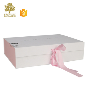 Chất Lượng Cao Trang Trí Flat Đóng Gói Wedding Favor Dresses Quần Áo Bao Bì Hộp Vận Chuyển Với Ribbon Đóng Cửa - Product Image 5