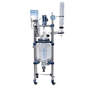 Fabriek Prijs Chemische laboratorium jacketed glas reactor 100 liter