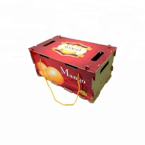 高品质水果和蔬菜运输瓦楞纸箱水果包装盒带手柄