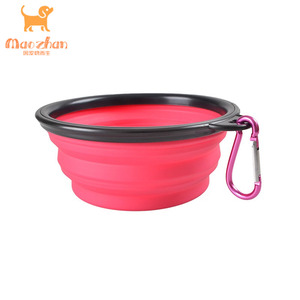 Tigela de plástico para animais de estimação, tigela de silicone dobrável com mosquetão para lavar louça - Product Image 4