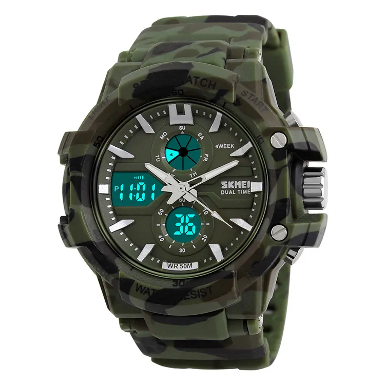 Skmei men sport watch waterproof relojes hombre LED shockproof analog digital watch 0990 manual
