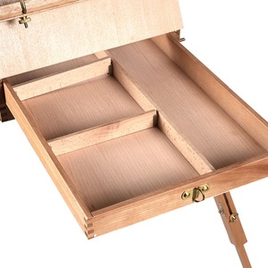Chevalet français portable en bois Bview Art pour artiste <span class=keywords><strong>peintre</strong></span>, boîte à croquis - Product Image 2