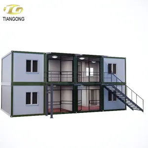 Änderung 2 schlafzimmer fertig modulare hause 20ft 40ft container wohnzimmer moderne container haus