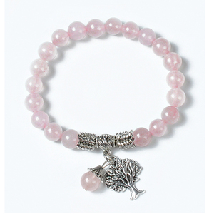 F125 Regali di San Valentino per Donne, Braccialetto in <span class=keywords><strong>Quarzo</strong></span> <span class=keywords><strong>Rosa</strong></span> Naturale - Product Image 2