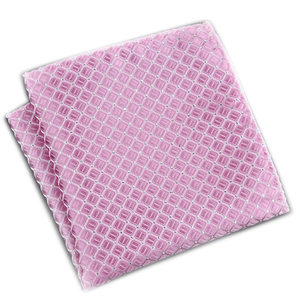 <span class=keywords><strong>Pañuelo</strong></span> de satén de bolsillo con borde enrollado floral indio de seda a cuadros - Product Image 2