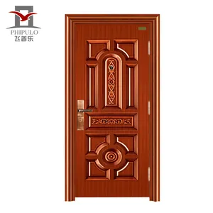 Hot Sale Room Gate Sicherheit Luxus haus Haupt Lila Kupfer Farbe Eingang Stahltüren