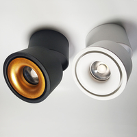 Spot lumineux Led rotatif à Offre Spéciale ° avec technologie COB, luminaire décoratif de plafond, montage en Surface, 12W, 1 unité