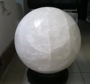 Bola Kristal Batu Alami 400Mm, Bola Kristal Bening Putih Murni