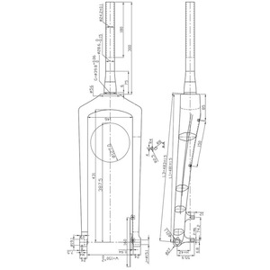 150毫米 26er 脂肪自行车叉全碳通过轴 QR UD 马特锥形管光盘 FO191 - Product Image 6
