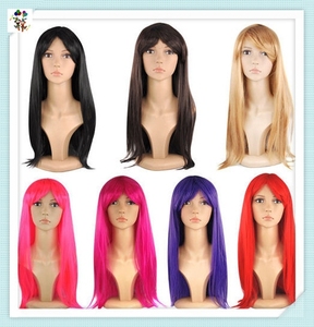 Bon marché, perruques synthétiques longues et droites pour dames, perruques de couleur <span class=keywords><strong>blonde</strong></span>, HPC-1240 - Product Image 5