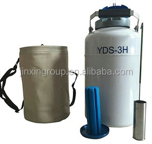 Réservoir de stockage de sperme cryogénique, Dewar à <span class=keywords><strong>azote</strong></span> <span class=keywords><strong>liquide</strong></span>, conteneur de transport sec sous vide en alliage d'aluminium pour expédition aérienne - Product Image 2