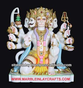 หินอ่อนทำด้วยมือ Panchmukhi พระเจ้าหนุมาน Murti - Product Image 1