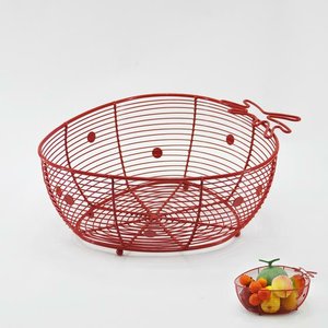 Strawberry Shaped Wire Mesh Fruit <b>Basket</b> - Product Image 1