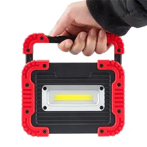 Impermeabile 18650 alimentato a batteria USB Super Bright Cordless Flood 10w portatile ricaricabile cob led Work Light