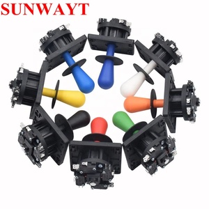 New American Style Joystick Arcade Rocker 4 Way 8 Way HAPP Style Joystick Red Yellow Blue Green Black and White Top Ball - Product Image 3