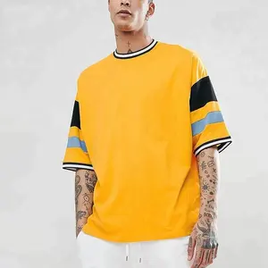 Oversized Mixed Color T Shirt Hip Hop Custom T-Shirt For Men