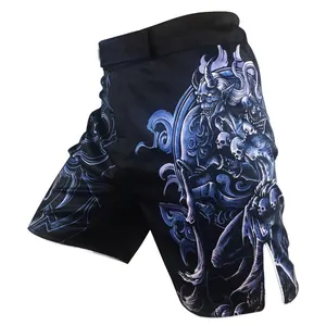 Estampado subolmated personalizado faça seu próprio shorts de mma, calções de boxe para homens