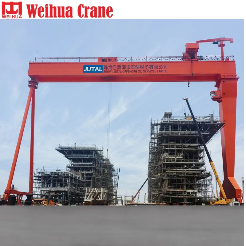 Weihua Kapal Gantry Crane 50 Ton Produsen Kapal Port Galangan Kapal Gantry Crane