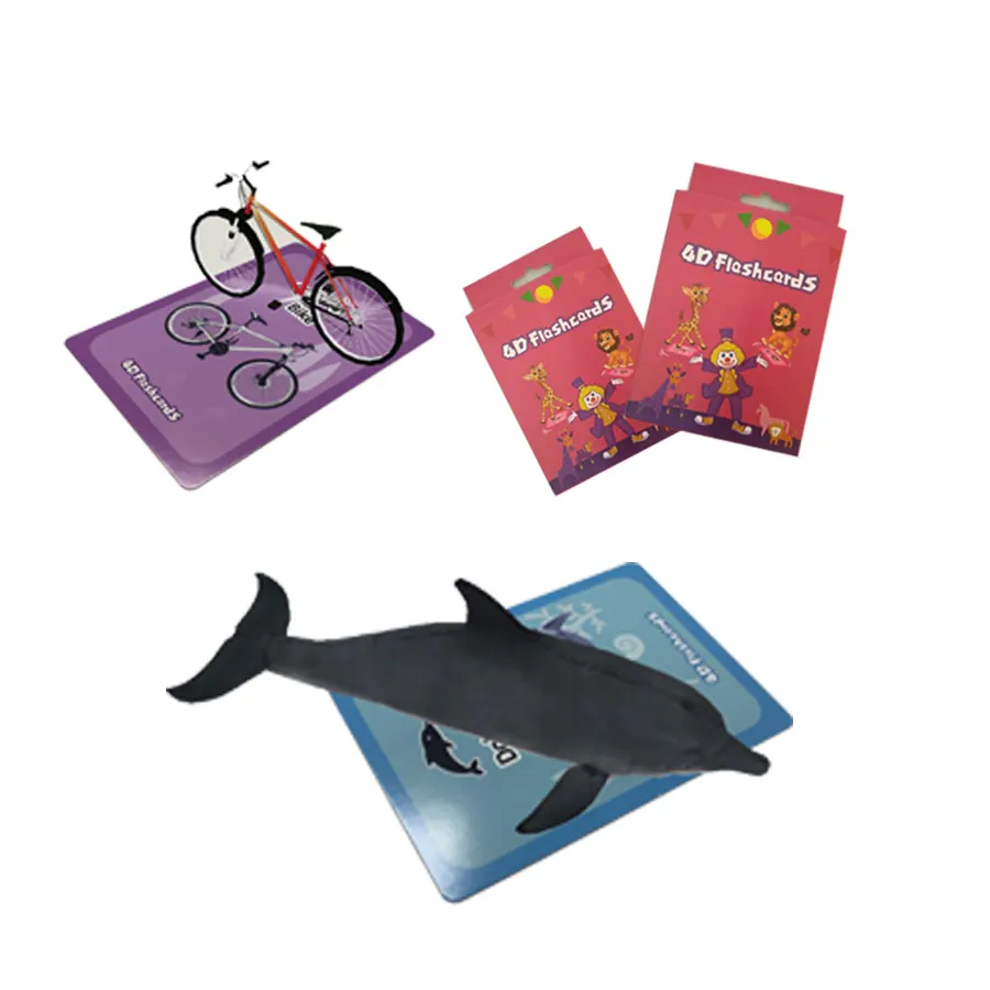 2021 4d Ar Flashcards Augmented Reality wholesale toys language learning playing cards best toys