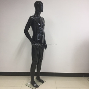Venta caliente Mini tamaño brillante hombre negro maniquí fantasma hombre <span class=keywords><strong>sin</strong></span> rostro huevo cabeza de maniquí - Product Image 2