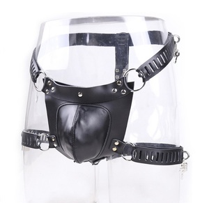 Pu Of Echt Leer Mannelijke Chasity Riem, Kuisheidsgordel Kooi Voor Mannen - Product Image 2