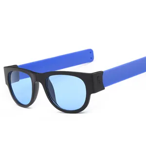 Nuevo mejor venta-gafas de sol polarizadas de lujo colorido plegable gafas de sol