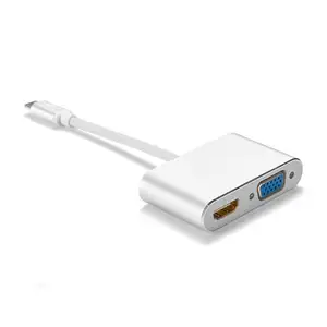 タイプCUSB C-HDMI VGA 2 in 11080PアダプターサポートMacbookGooglePixel用4K * 2K