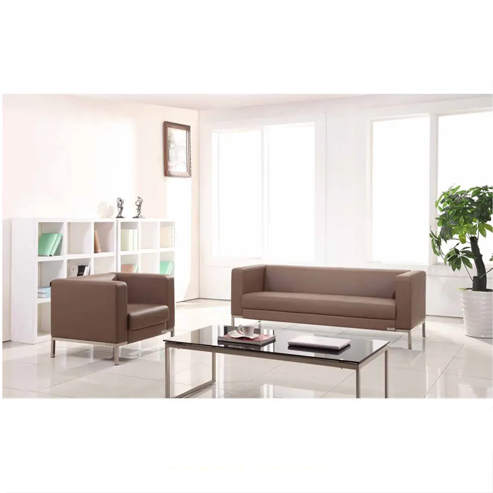Деревянный кожаный диван для встреч, офиса, современный дизайн, элегантный роскошный диван для офиса