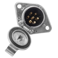 Connecteur pour remorque de véhicule utilitaire, semi-remorque 24V, connecteur à 7 broches avec prise adaptateur
