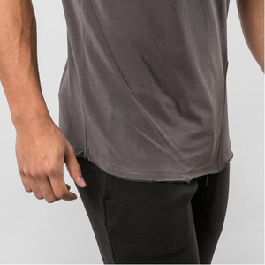 Débardeur de gymnastique pour hommes en polyester, coton et spandex, respirant, <span class=keywords><strong>sans</strong></span> manches, avec logo imprimé pour le fitness. - Product Image 4