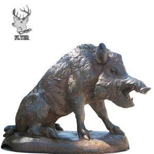 Cortile decorazione a grandezza naturale in metallo cinghiale statua per la vendita - Product Image 5