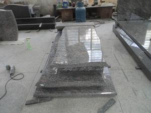 बहुरंगा लाल ग्रेनाइट फ्रेंच शैली समाधि हेडस्टोन्स और स्मारकों - Product Image 2