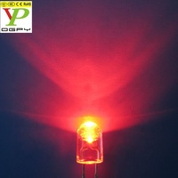 Dip led rouge ovales, densité 546, 5mm, diode led rouge ovale